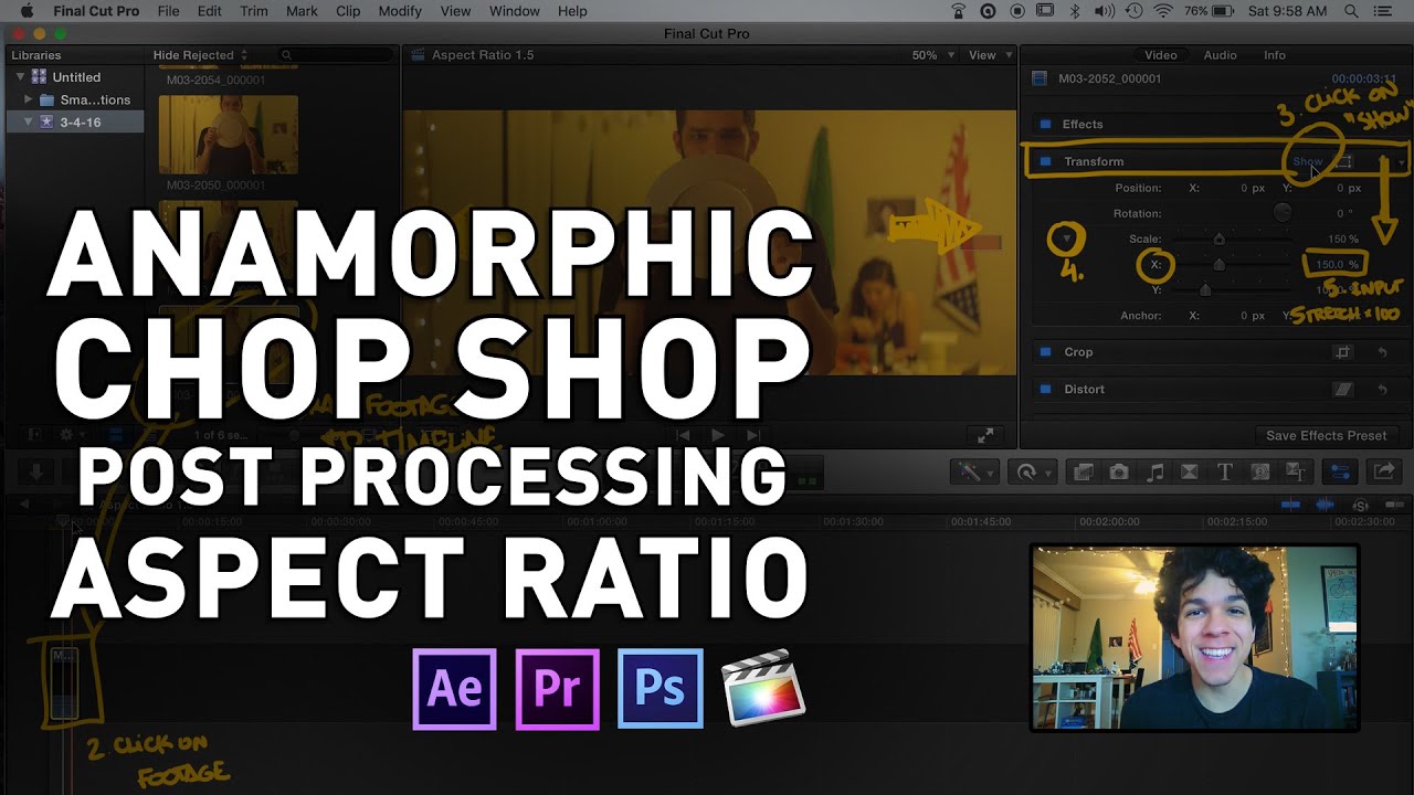 Stretching Anamorphic Footage to its Proper Aspect Ratio