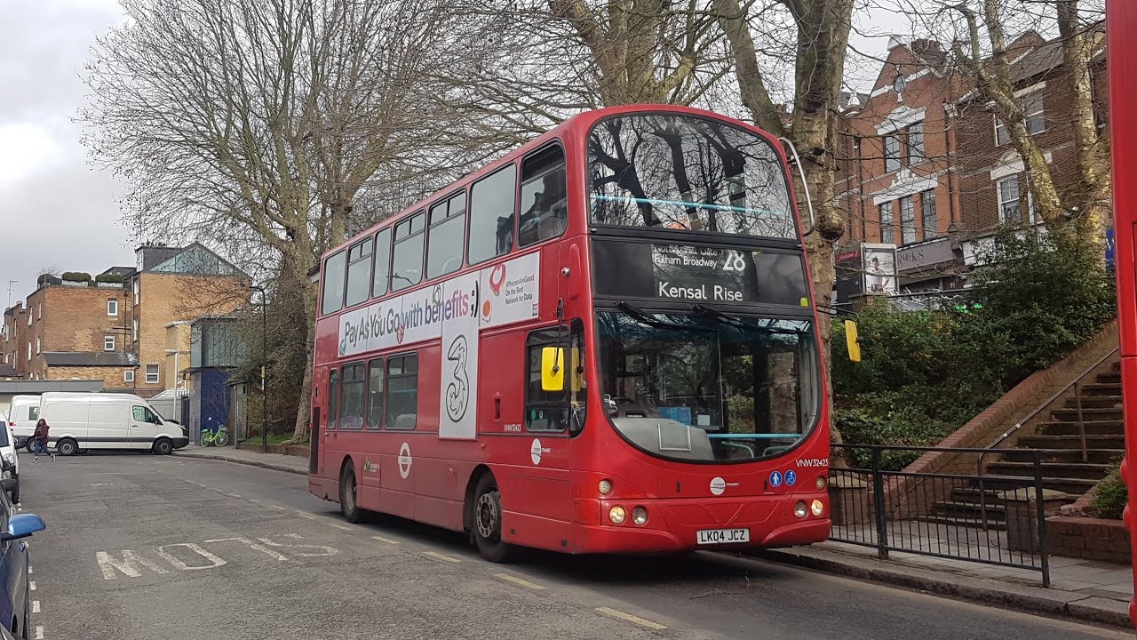 Full Journey on the Route 28 (VNW32423 LK04JCZ) Volvo B7TL Wright Eclipse Gemini 1 Tower Transit