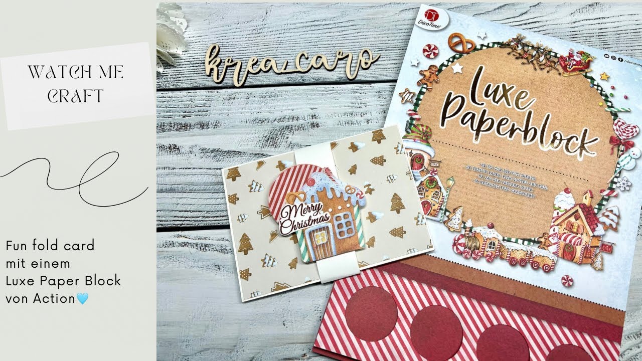 Watch me craft 🌟Fun Fold Card 🌟mit Luxe Paper Block von Action🌟