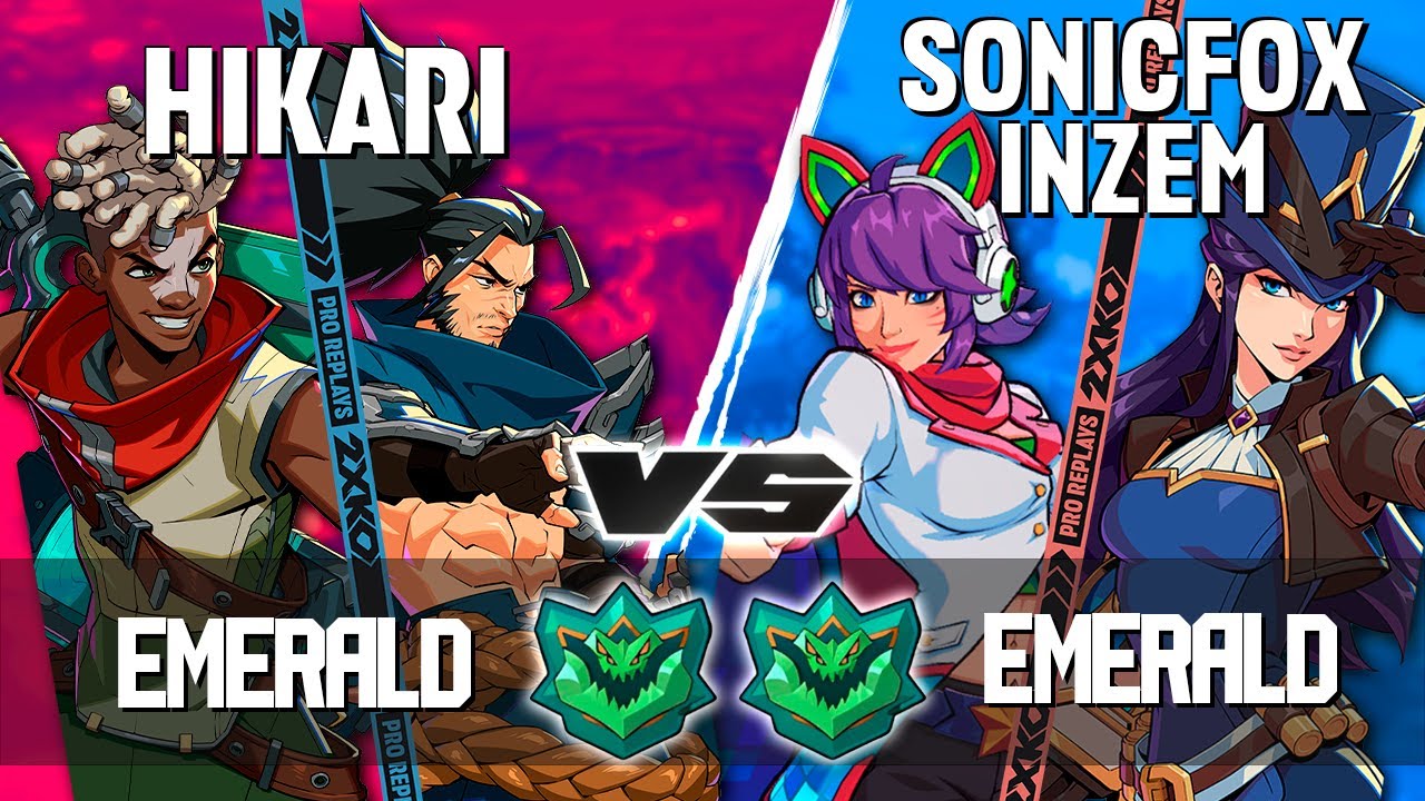 2XKO ▰ HIKARI (Yasuo-Ekko) vs SONICFOX - INZEM (Ahri-Caitlyn) ▰ 2XKO Pro level replays
