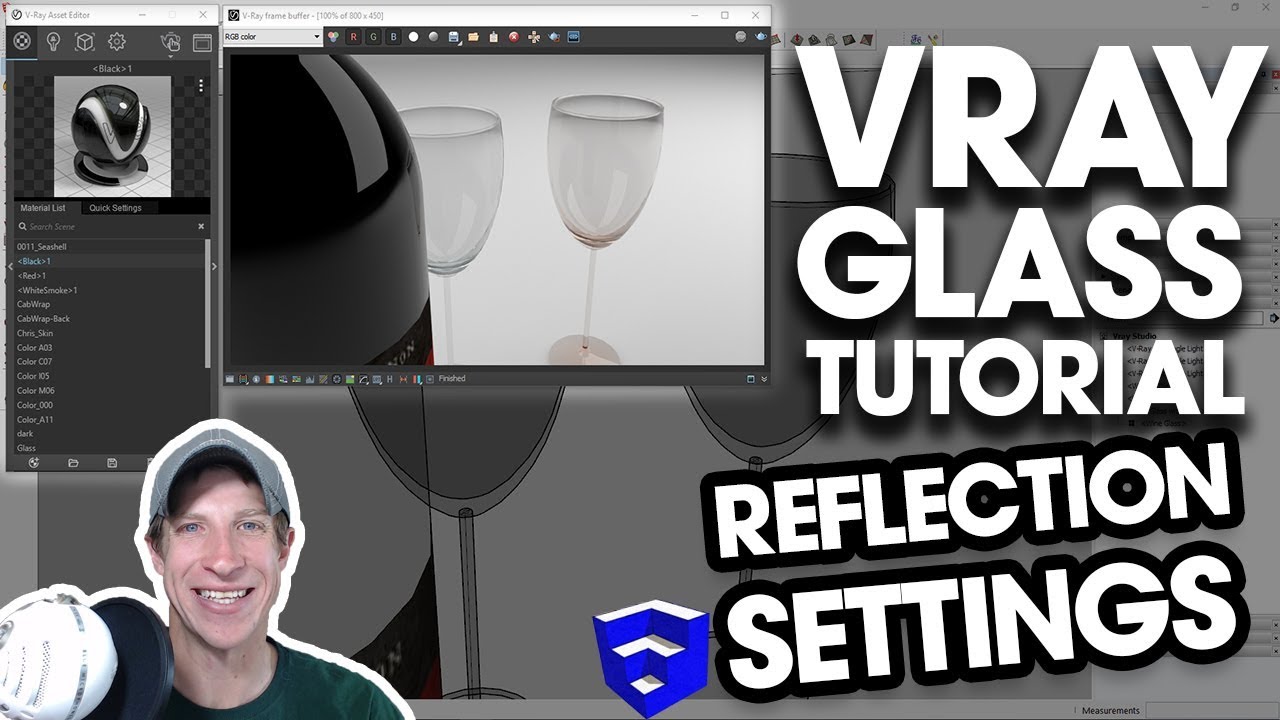 VRAY GLASS SETTINGS TUTORIAL - Reflection Settings in Vray for SketchUp