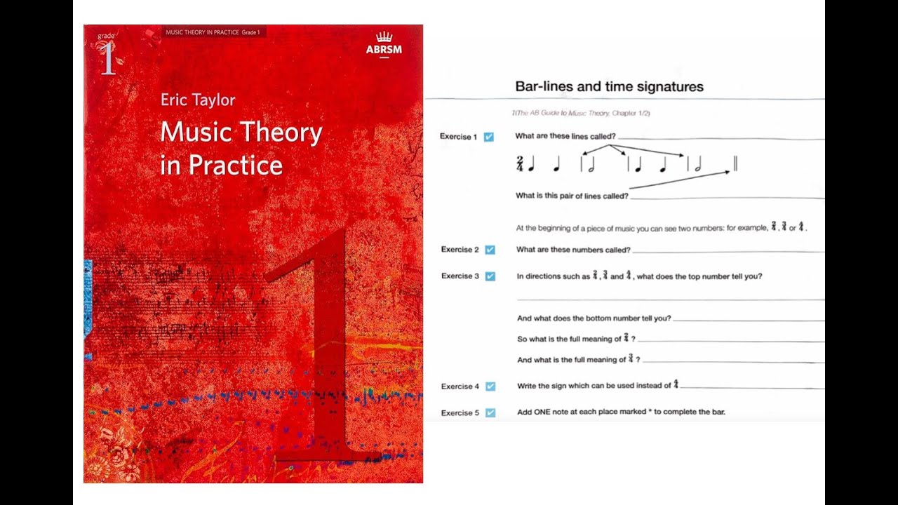 Music Theory In Practice Grade 1 - (with answers and explanation) - Bar lines and time signatures