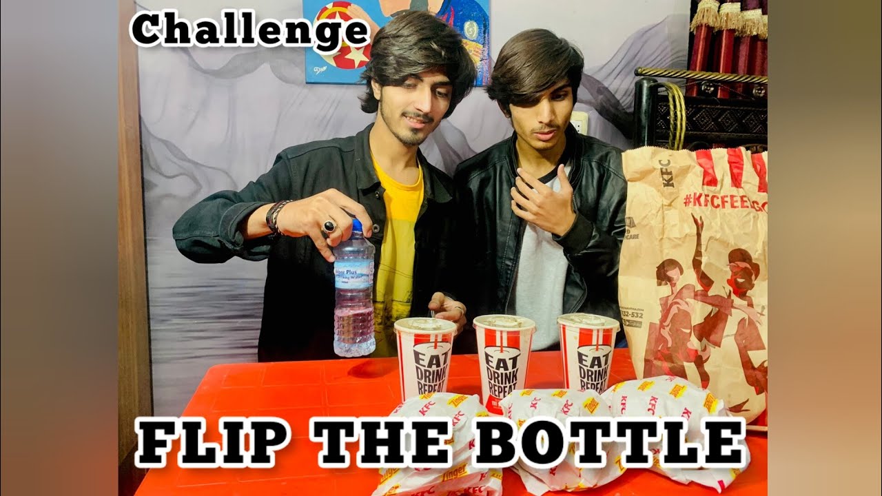 Flip the bottle challenge 🤯| food challenge | KFC | HYDERABAD | Sb ky vlogs ♥️