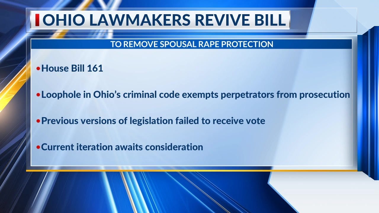 Ohio lawmakers revive bill to remove spousal rape protection
