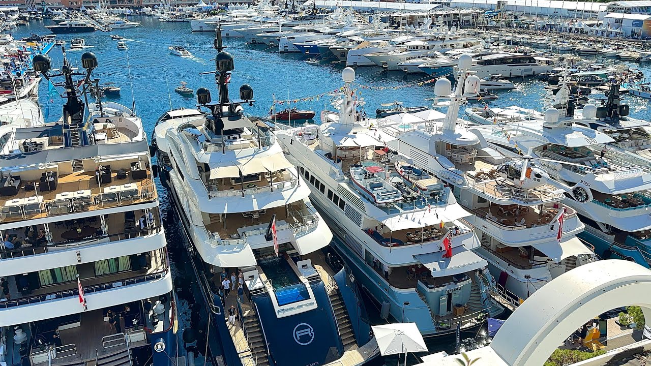 The Spectacular 2023 Monaco Yacht Show, Bilionaire’s Luxurious Lifestyle #billionaire #luxury