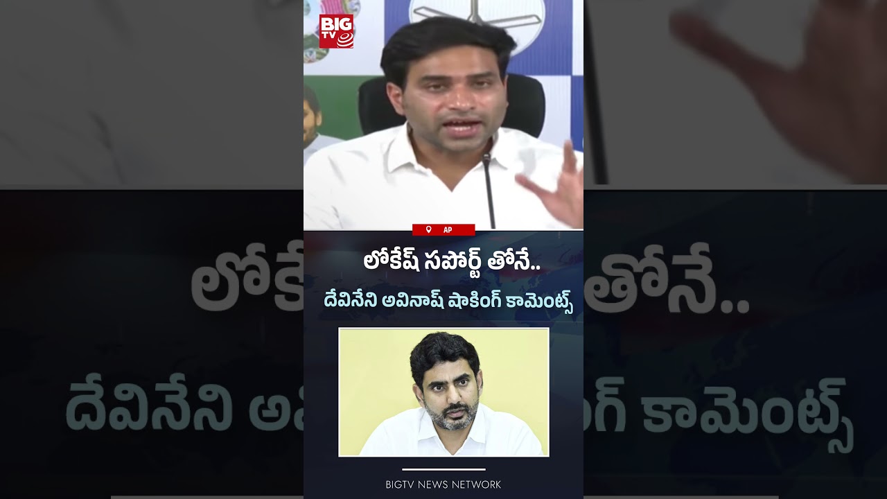 లోకేష్ సపోర్ట్ తోనే..|YCP Leader Devineni Avinash | BIGTV #devineniavinash #ycp #jagan #tdp #bigtv