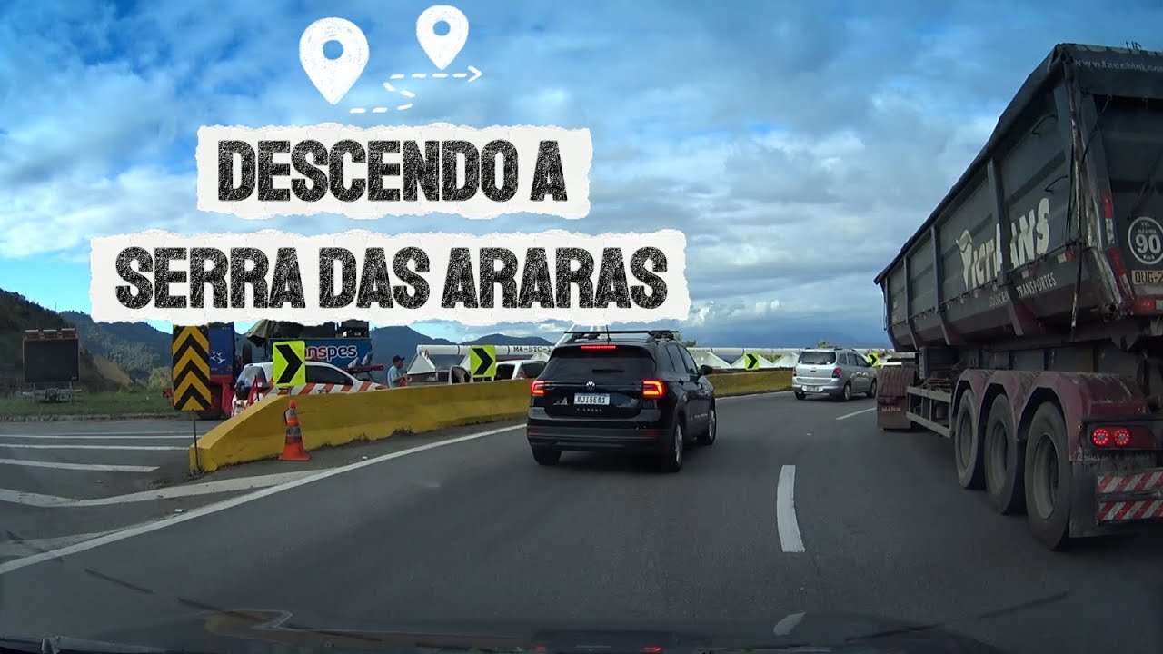 Descida da Serra das Araras - BR-116 - Rodovia Presidente Dutra.