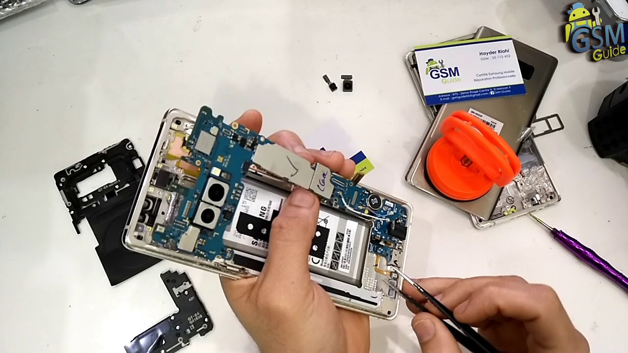 Note 8 Teardown - Screen Replacement, Battery swap | How To -- GSM GUIDE