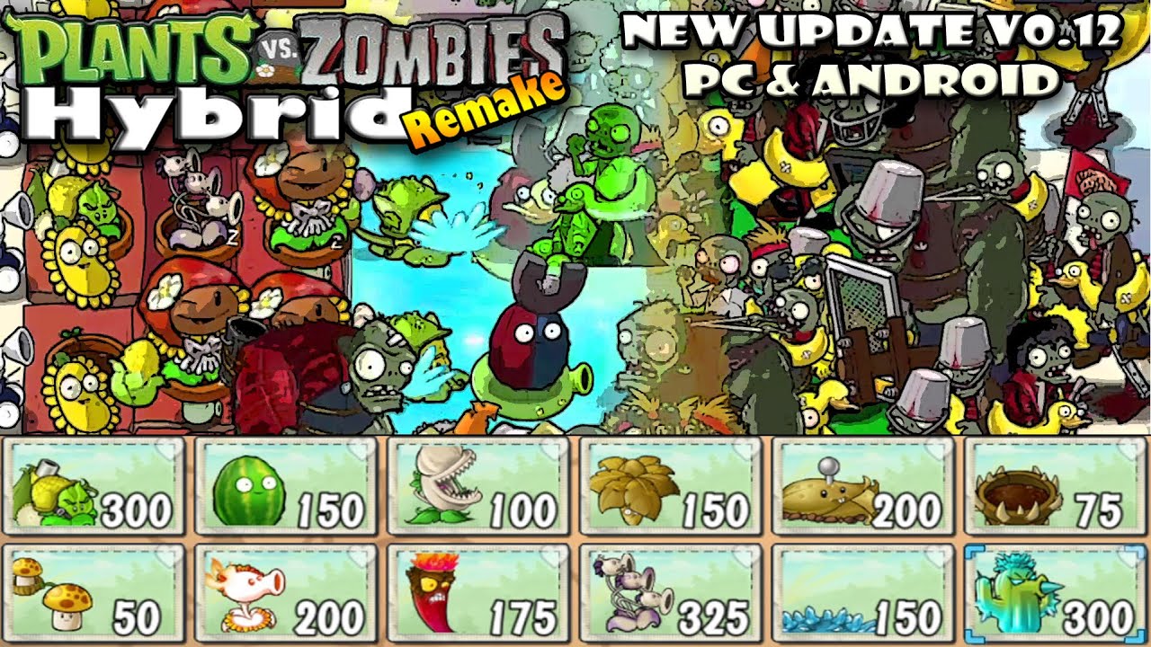PvZ Hybrid Remake v0.12 New Update | Link & Gameplay ROOF level 1 to 15 | PC & Android
