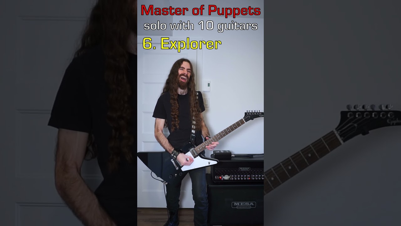 Master of Puppets - Solo with 10 Guitars #metallica #shorts