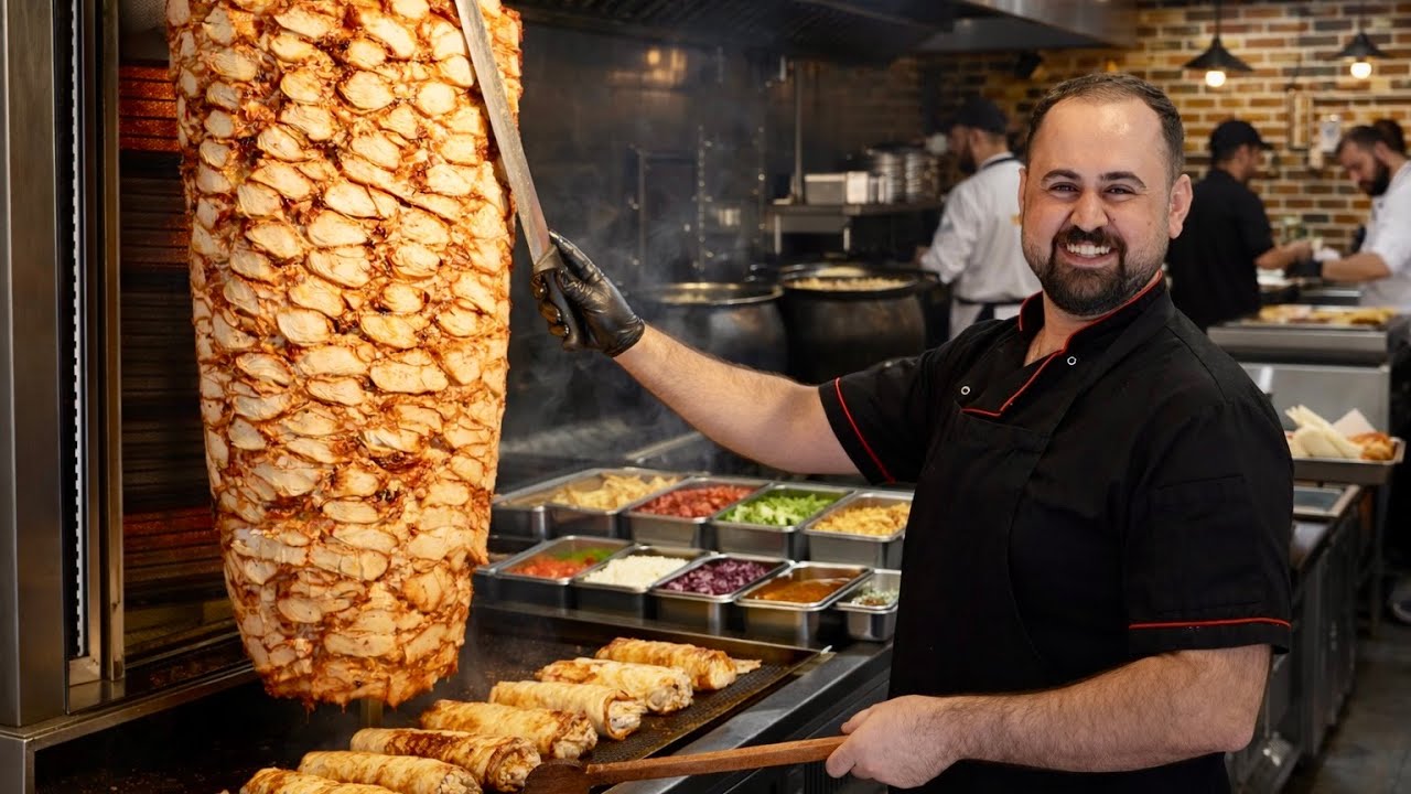 The Most Popular Turkish Street Food | How Chicken Döner İs Made