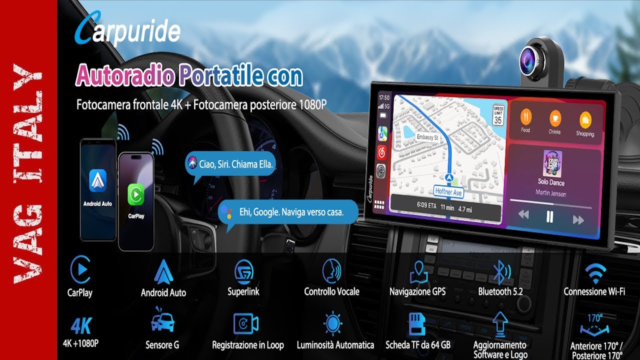 Installiamo il Carpuride W125A con Dash Cam + Apple CarPlay & Android Auto Wireless!