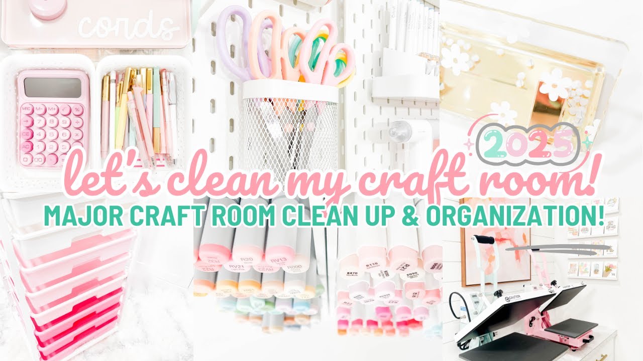 Let's Clean My Craft Room! | Major Craft Room Clean Up & Organization 2025