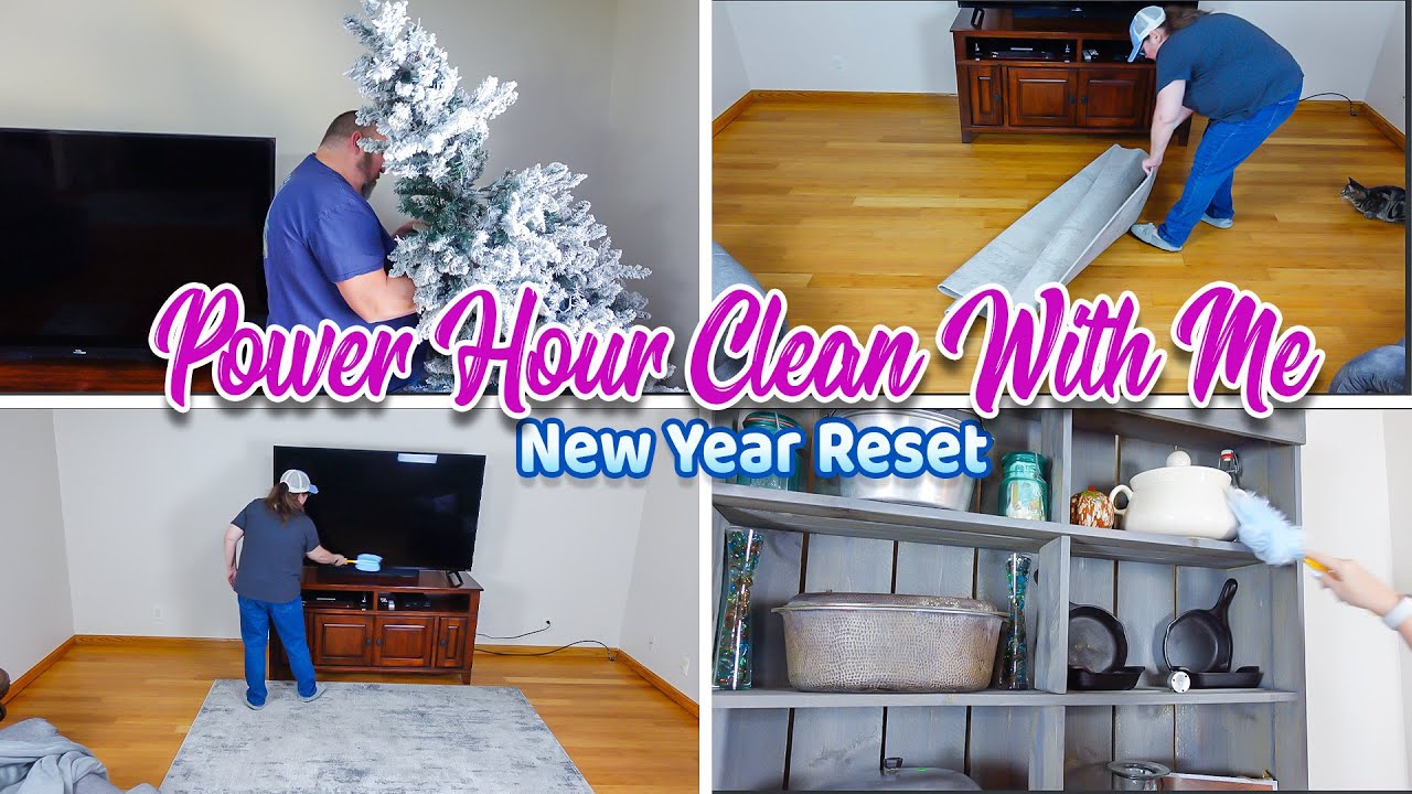 POWER HOUR CLEAN WITH ME RESET | NEW YEAR CLEAN WITH ME RESET | 2023 CLEAN WITH ME HOME RESET