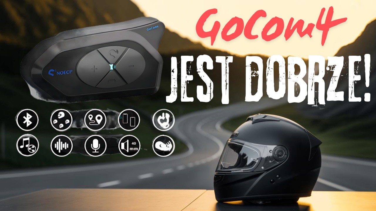 Interkom Motocyklowy GoCom 4 - Montaż, TEST, moja opinia
