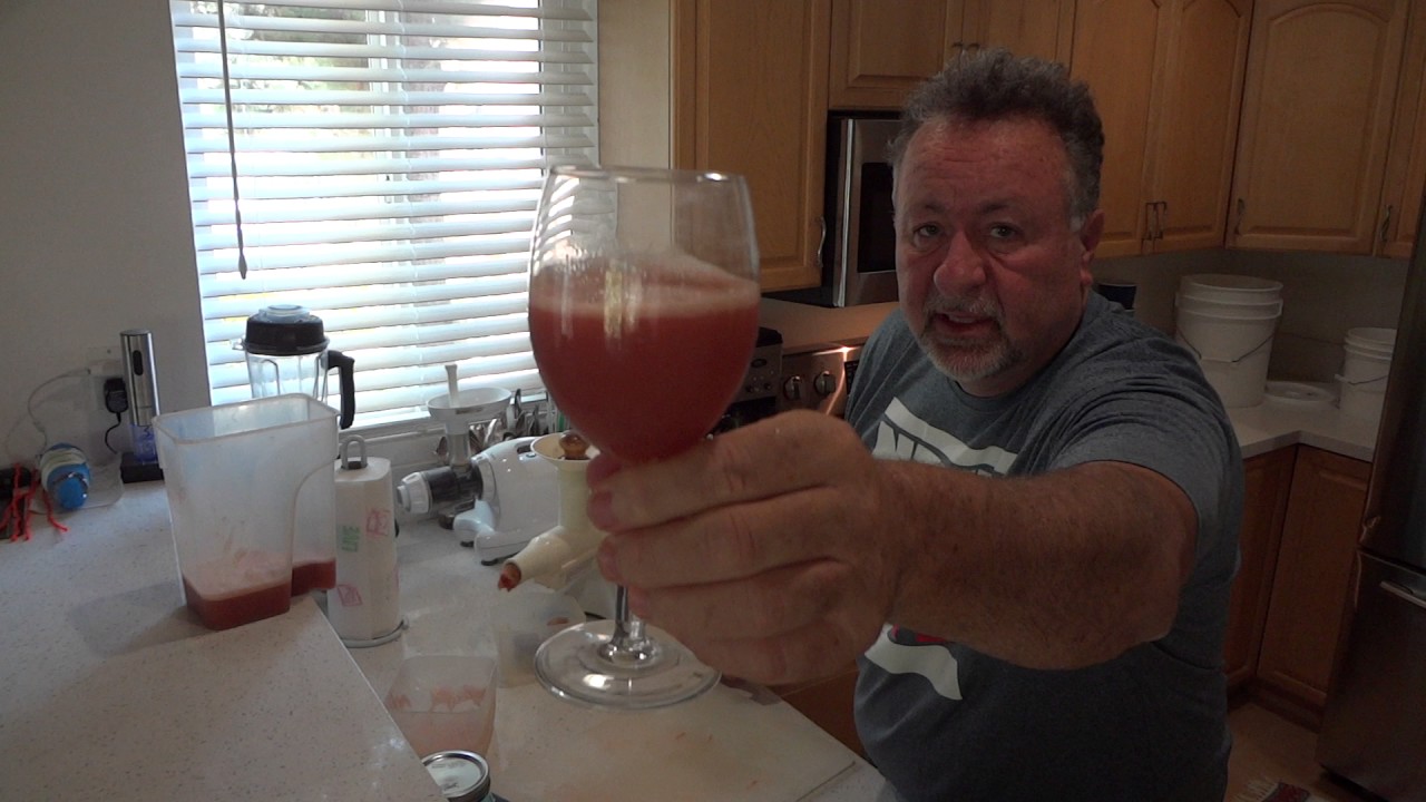 Champion Juicer -- Watermelon Juice -  rind and all (015)