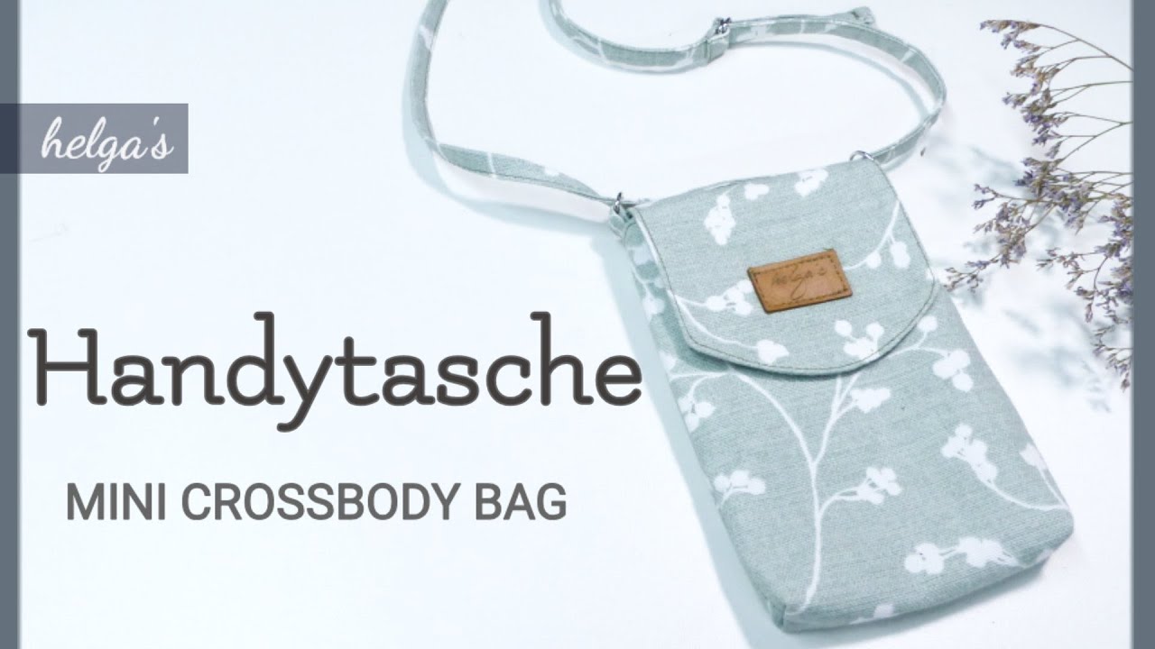 Handytasche nähen/mini crossbody bag/mit verstellbarem Henkel