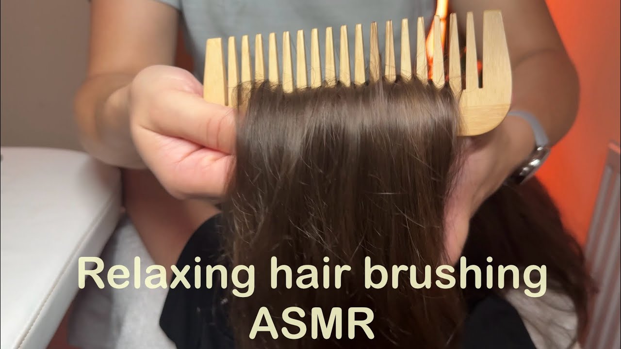 ASMR Hair Brushing on Real Person | Soothing Sounds for Sleep & Relaxation  (brush & wood comb)