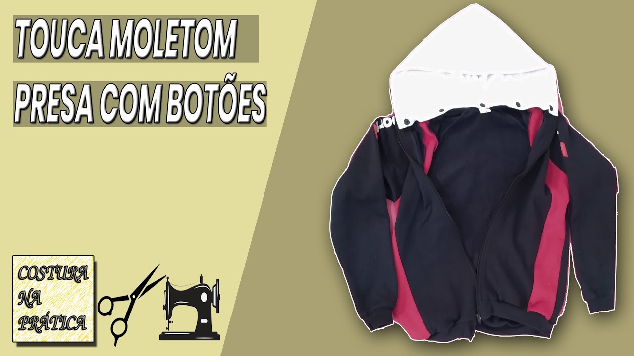 Touca Moletom Presa Com Botões
