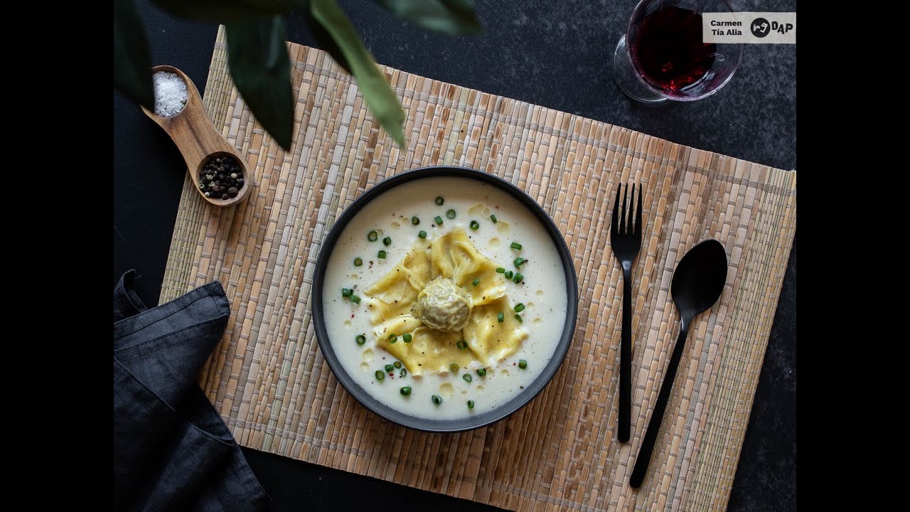 Ravioli de carne con crema de pollo #yummy #food #foodie #recetas #tasty #repost #love #foodporn