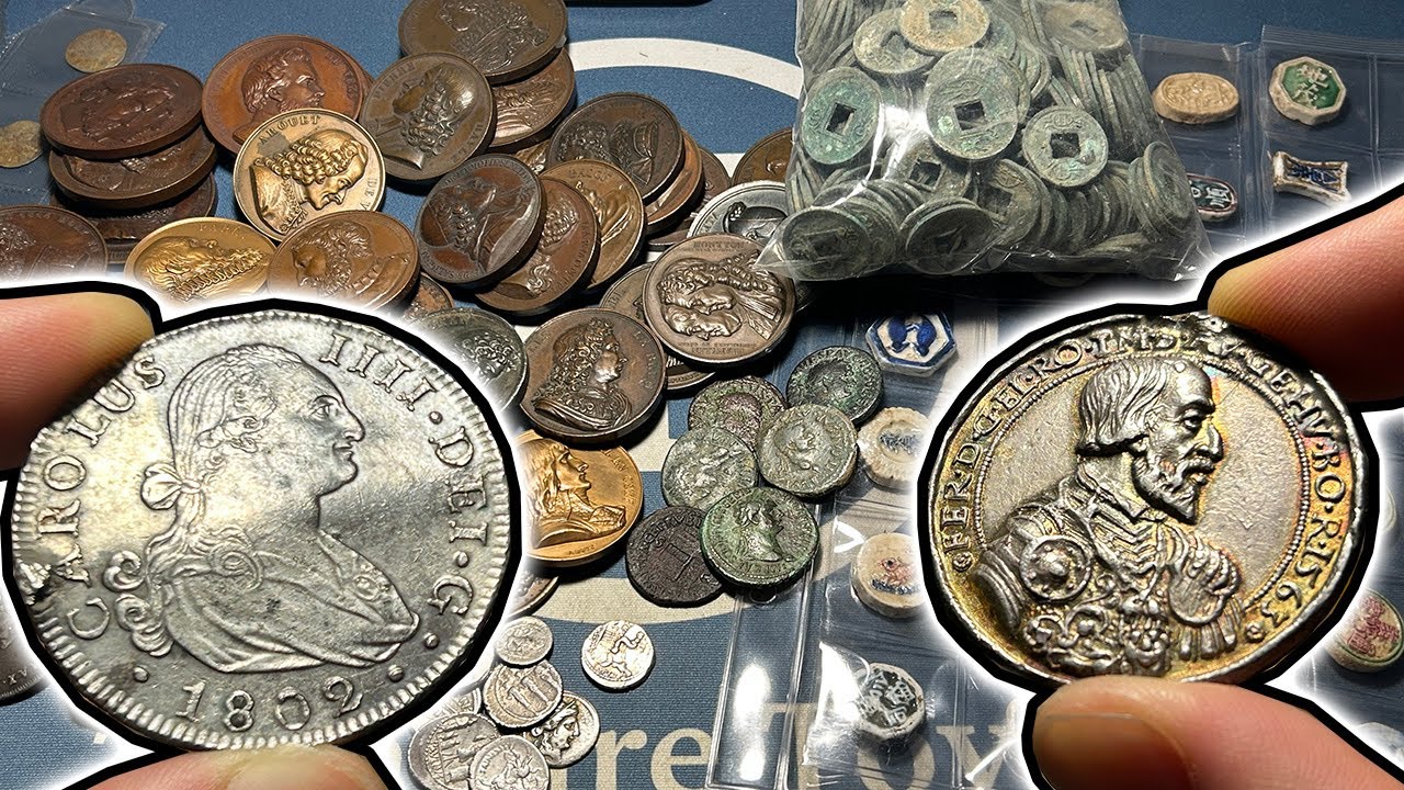 SHIPWRECK TREASURE In $10,000 World Coin Collection Unboxing - Medals, Tokens, Cash, More