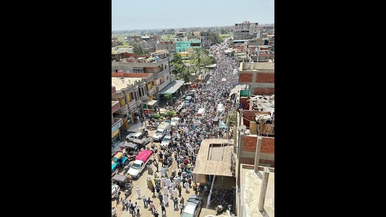 تصوير جوي وحشود غفيرة تودّع سلطان القراء الشيخ السيد السيد سعيد مع السلامه يا أغلى الأحباب