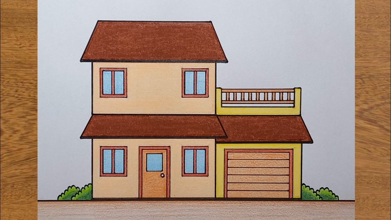 Drawing a Level House || How to Draw a House || For Beginners