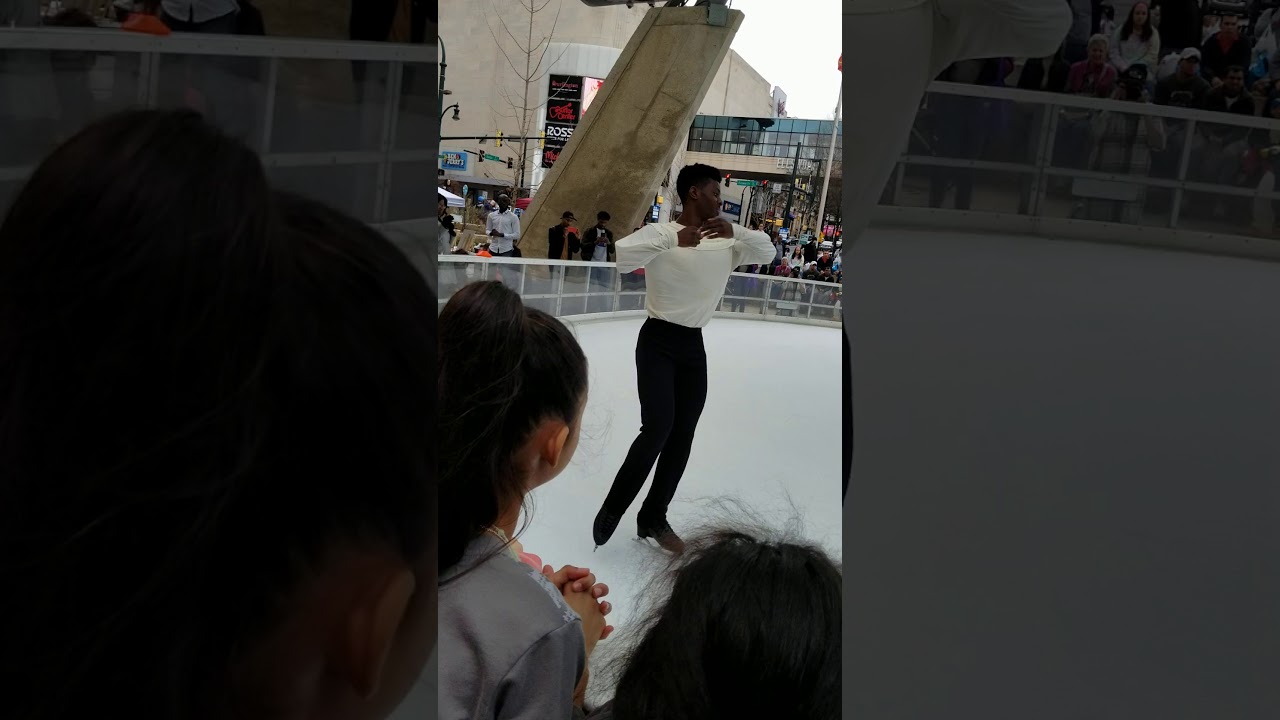 Emmanuel Savary at Downtown Silver Spring MD ice skating rink.