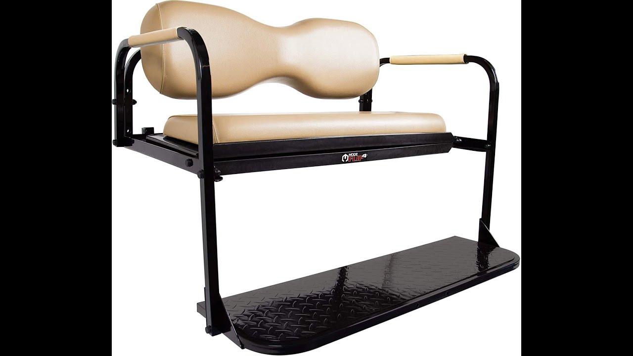 GOLF SEAT MODZ Flip4 Club Car DS Golf Cart Rear Seat Kit &ndash; Buff