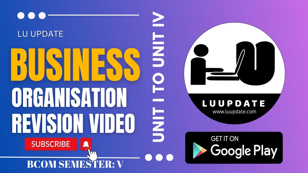Business Organisation|Business Organization|business organisation lucknow university,lu bcom classes