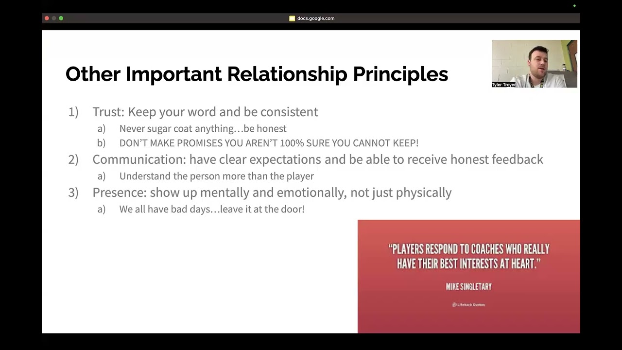 TEACH: Coaching 101 - Responsibilities and Motivational Methods (Coaches)