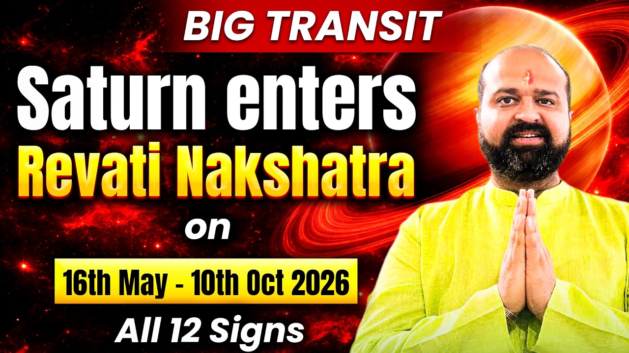 BIG TRANSIT - Saturn enters Pushan's Revati Nakshatra on 16th May 2026 - 10th Oct 2026  All 12 Signs