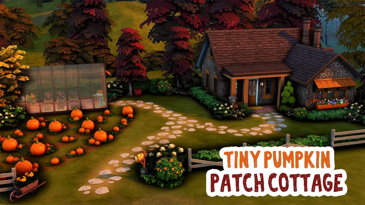 Tiny Pumpkin Patch Cottage || The Sims 4: Speed Build