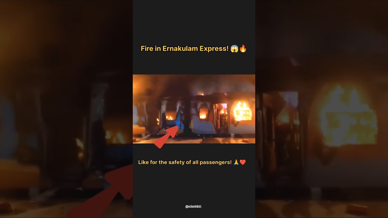 Fire in Ernakulam Express! 😱🔥 | AC Coaches Damaged!😔 #shorts #indianrailways