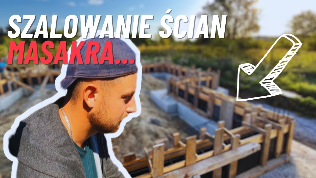 💪SZALOWANIE ŚCIAN FUNDAMENTOWYCH - fundament monolityczny, lany. Powierzchnia całkowita 290m2