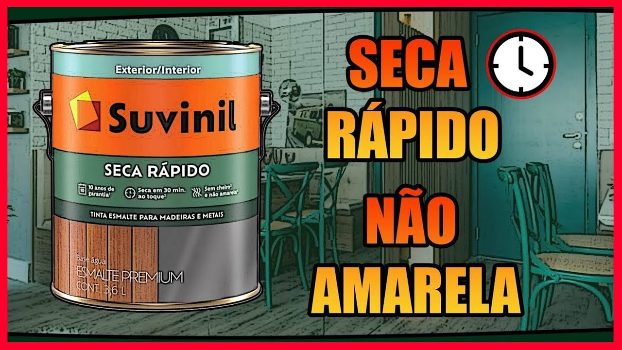 Suvinil Esmalte SECA R&Aacute;PIDO Para Madeiras e Metais Sem Cheiro e N&atilde;o Amarela Com o Tempo!