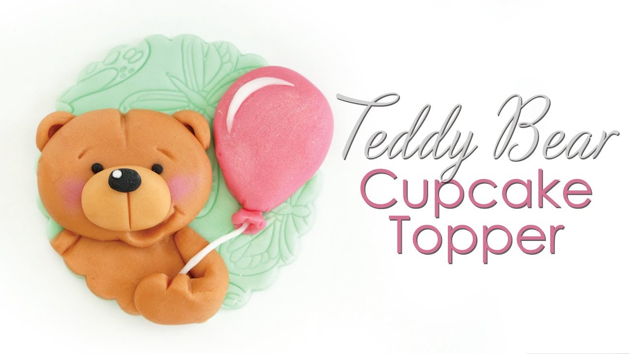 Teddy Bear Cupcake Topper Tutorial - Fondant / Icing / Gumpaste