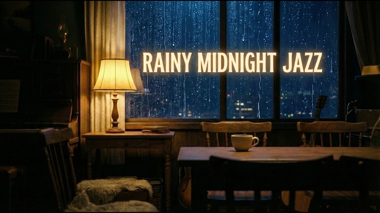 Rainy Night Jazz Café ☔ Smooth Jazz Instrumental for Relaxing, Studying & Sleep