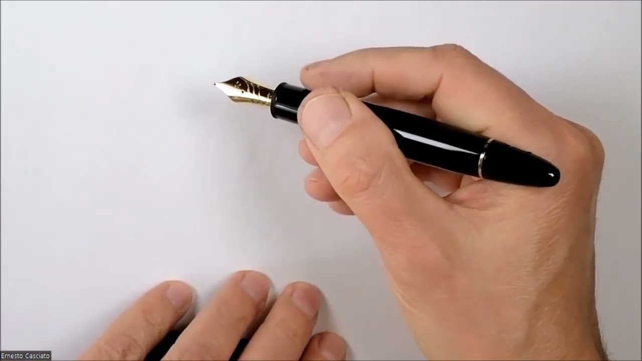 Montblanc Calligraphy Curved Nib Stilografica - Ernesto Casciato - Quiet Fountain Pen
