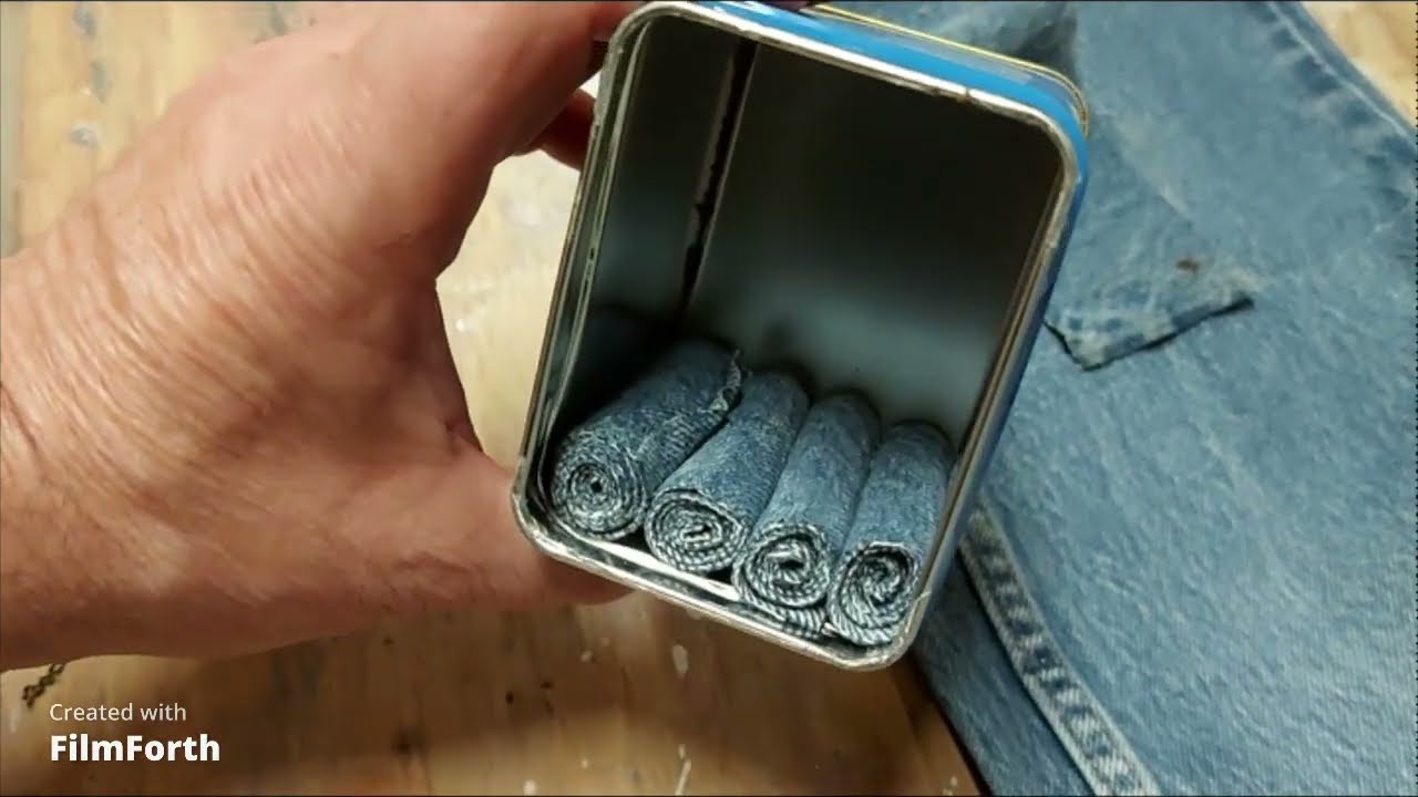 Making Charcloth from Denim