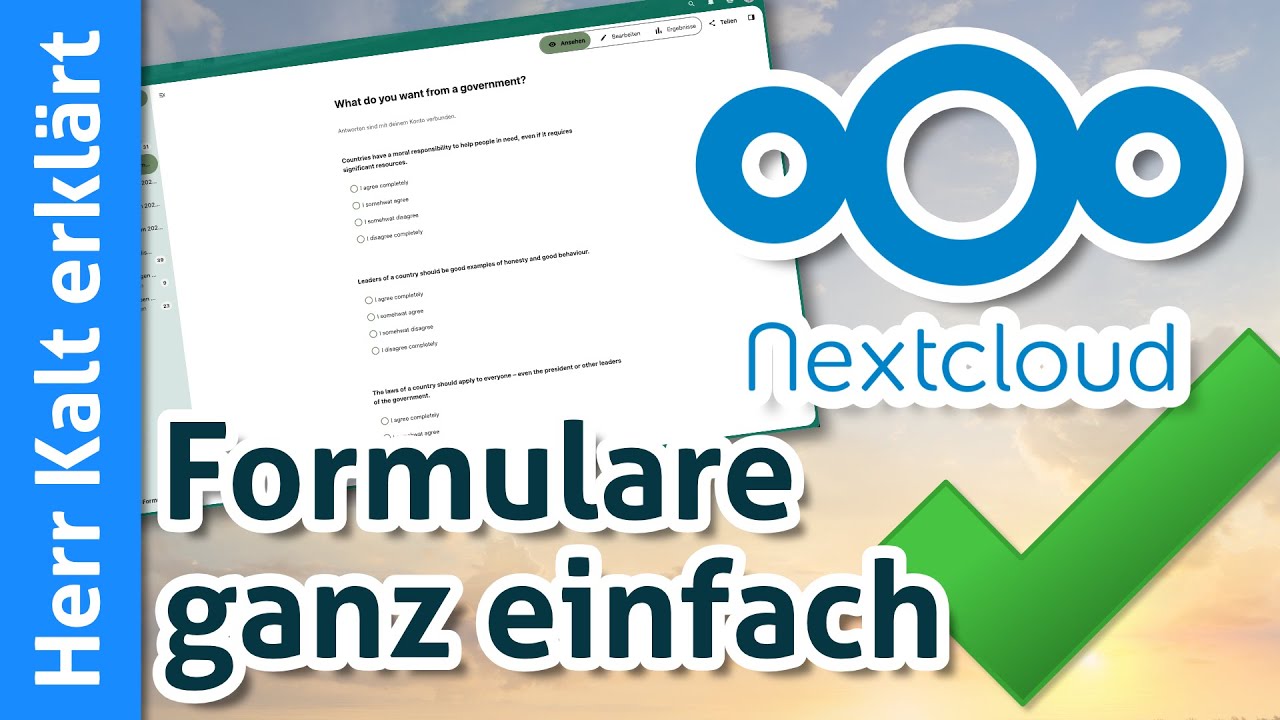 Nextcloud Formulare: Anleitung mit allen wichtigen Funktionen