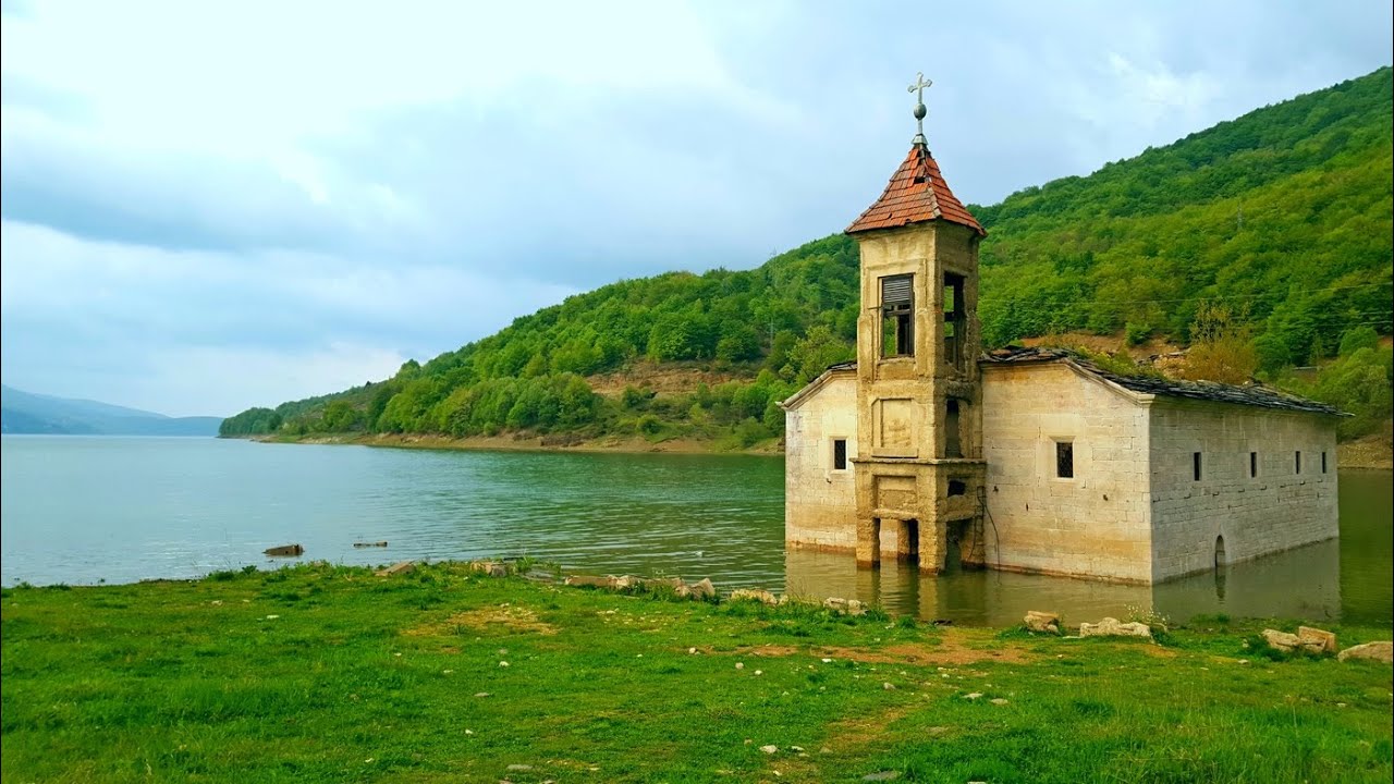 Mavrovsko ezero/ Mavrovo lake - Macedonia (4K DRONE VIDEO)