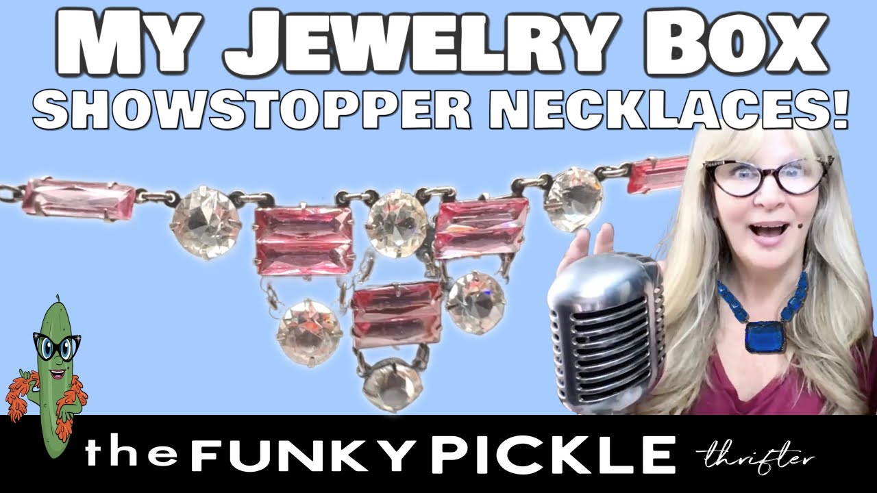 Vintage NECKLACE Showstoppers ! Edwardian Rhinestone + MORE !