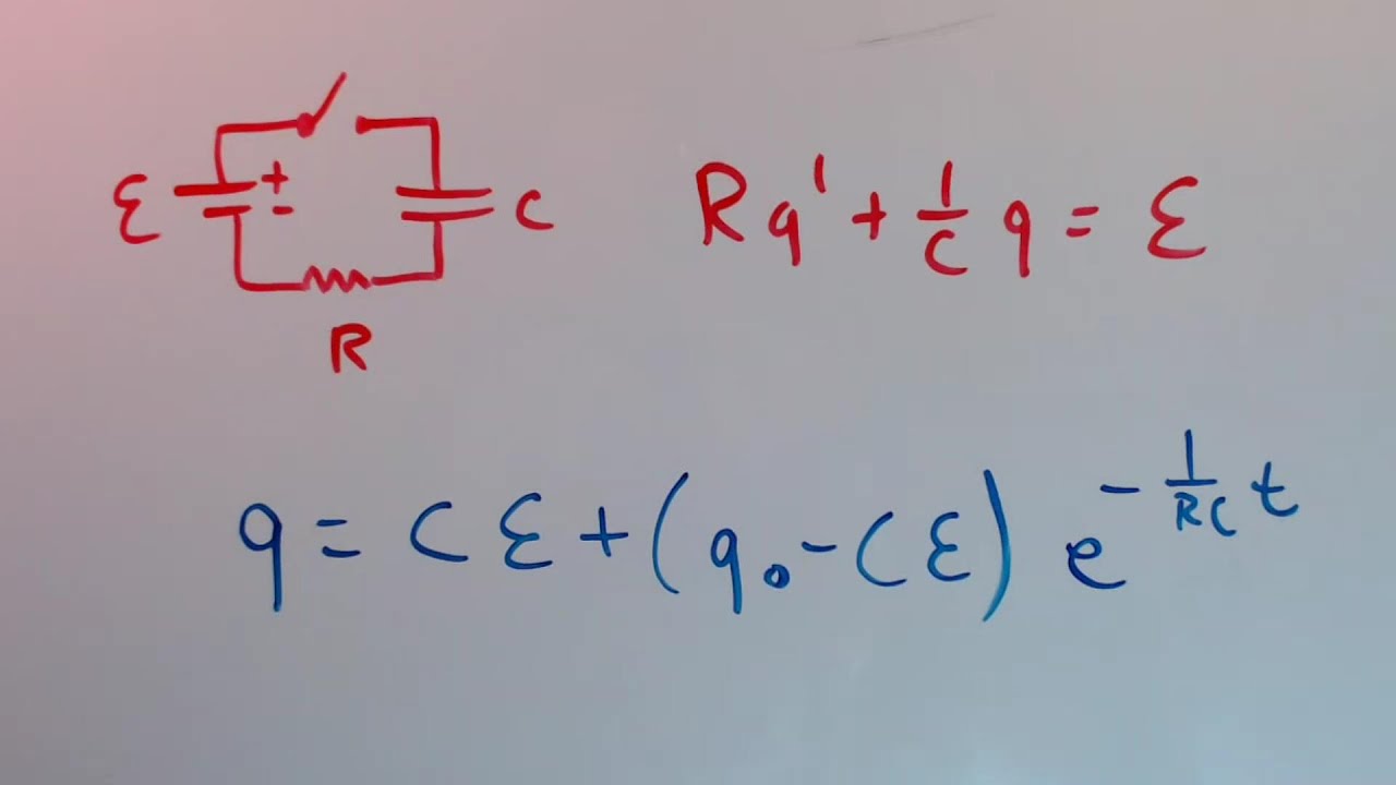 RC-Circuit with Direct Current - Differential Equation and Solutions