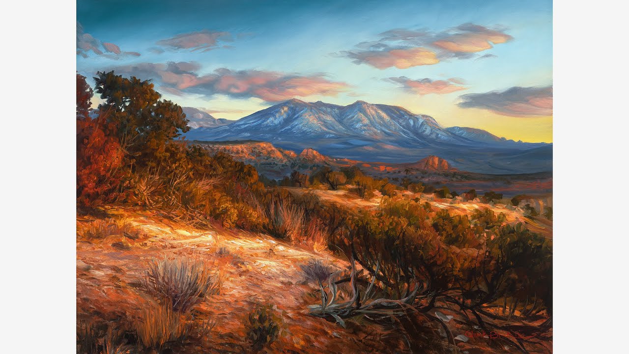 Oil Painting a Desert Mountain Landscape