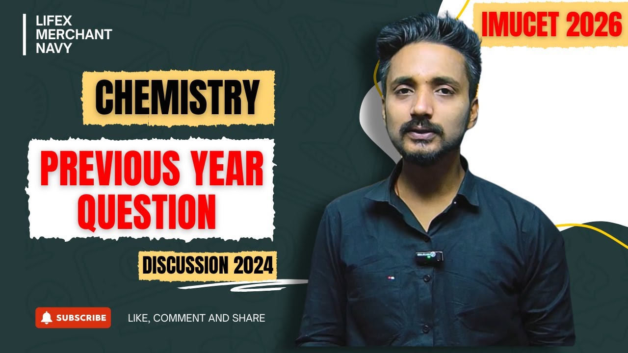 IMUCET Chemistry Previous Year Questions (PYQ) | Most Asked Questions | IMUCET 2026