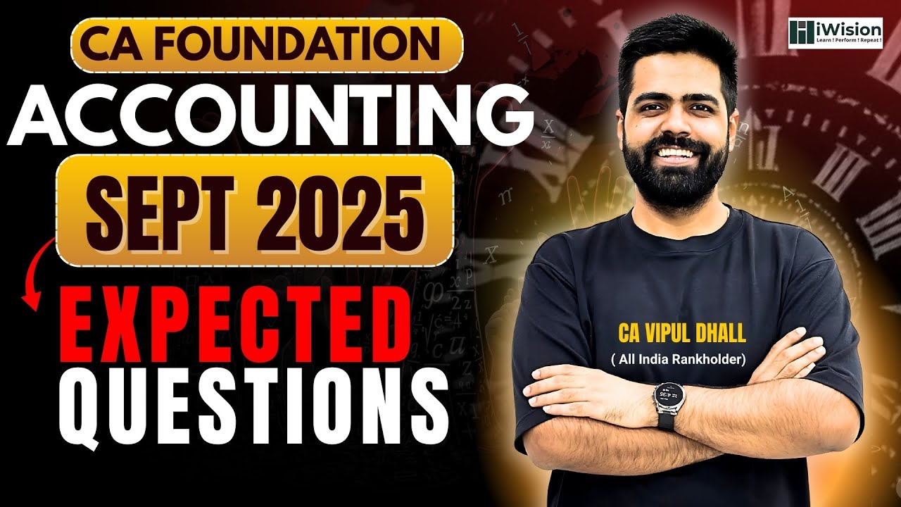 Expected Questions Sep 2025 CA Foundation Accounting