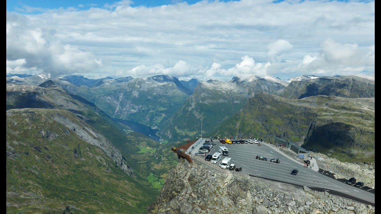 2023-08 Drive in Norway: Dalsnibba (Geiranger Skywalk) Up and Down