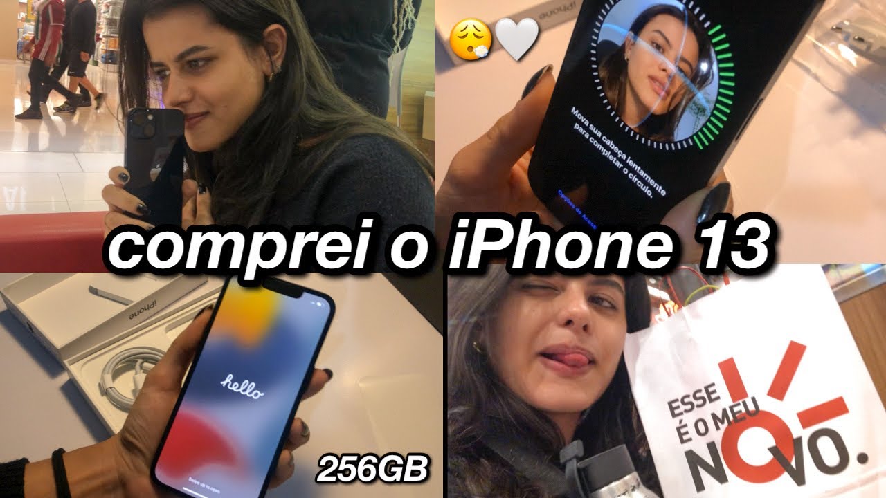 Comprando + Unboxing meu iPhone 13 😮‍💨🤍
