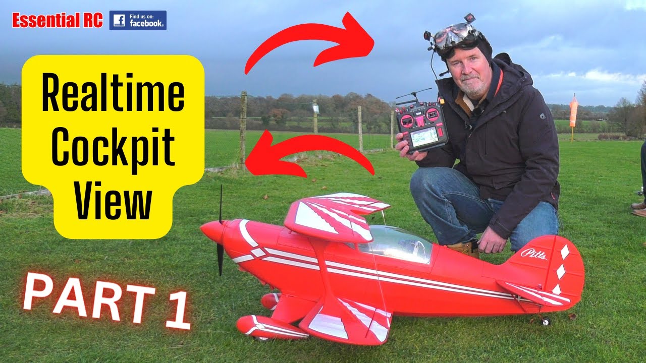 Flying with Realtime Cockpit View ! FMS Pitts Biplane EASY FPV Conversion | FPV TEST FLIGHT